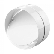 Съединител Vents PVC кръгъл за въздуховод с обратна клапа ф 150 мм, бял - product - 028 DTR3584