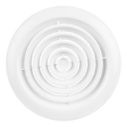 Решетка вентилационна Vents кръгла PVC с естествена тяга  ф 125 мм, бяла, MV 125 PFS - product - 028 DTR3855