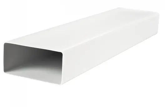 Въздуховод Vents PVC правоъгълен за вентилационна система 110x55х1000 мм, бял