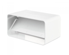 Съединител Vents PVC правоъгълен за въздуховод с обратна клапа 120х60 мм, бял - product - 028 DTR3860