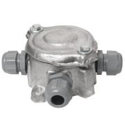 Разклонителна кутия алуминиева, противовлажна с щуцер  открит монтаж, ф 80x40 мм, 20 IP, сива - product - 028 ELM4049