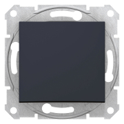 Електрически единичен ключ Schneider Electric скрит монтаж с монтажна рамка  10 A, графит, сх. 1, Sedna - product - 028 ELM4380