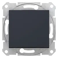 Електрически единичен ключ Schneider Electric скрит монтаж с монтажна рамка  10 A, графит, сх. 1, Sedna
