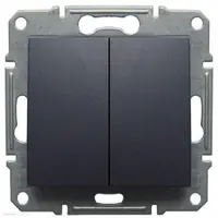 Електрически сериен ключ Schneider Electric скрит монтаж с монтажна рамка  10 A, графит, сх. 5, Sedna