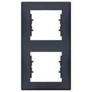 Декоративна рамка Schneider Electric за ключове и контакти два модула  графит, 151x85x7 мм, Sedna - product - 028 ELM4530
