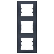 Декоративна рамка Schneider Electric за ключове и контакти три модула  графит, 222x85x7 мм, Sedna - product - 028 ELM4531