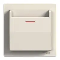 Електрически единичен ключ Schneider Electric скрит монтаж с декоративна рамка  10 A, крем, сх. 1, Asfora