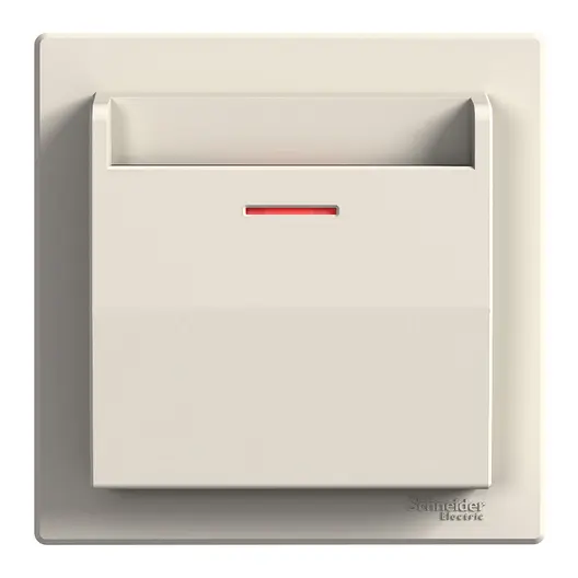 Електрически единичен ключ Schneider Electric скрит монтаж с декоративна рамка  10 A, крем, сх. 1, Asfora