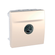 Розетка за кабелна TV Schneider Electric единична, скрит монтаж, с декоративна рамка  20 IP, крем, Unica - product - 028 ELM4666