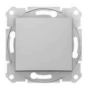 Електрически кръстат ключ Schneider Electric скрит монтаж с монтажна рамка 10 A, алуминий, сх. 7, Sedna - product - 028 ELM5912