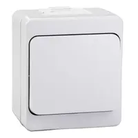 Електрически противовлажен ключ Schneider Electric открит монтаж  10 A, бял, сх. 1, Nemlyer