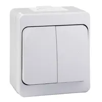 Електрически противовлажен ключ Schneider Electric открит монтаж  10 A, бял, сх. 5, Nemlyer