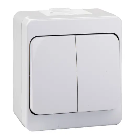 Електрически противовлажен ключ Schneider Electric открит монтаж  10 A, бял, сх. 5, Nemlyer