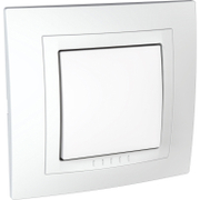 Електрически единичен ключ Schneider Electric скрит монтаж с декоративна рамка  10 A, бял, сх. 1, Unica Basic - product - 028 ELM 418