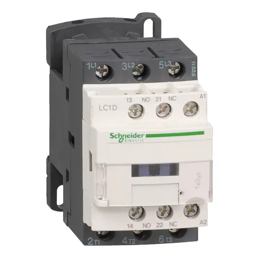 Контактор Schneider Electric променливотоков  3P (3 NO), 1 NO+1 NC, 220 V, 18 A, TeSys D