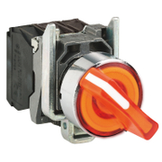 Превключвател пуск-стоп Schneider Electric със задържане светещ  3 A, 240 V, 1 NC + 1 NO, жълт, Harmony XB4 - product - 028 ELM1559