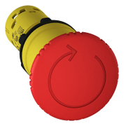 Авариен стоп бутон Schneider Electric тип гъба с пружинно връщане  0.75 A, 240 V, 1 NO + 1 NC, червен, Harmony XB7 - product - 028 ELM1945