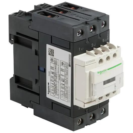 Контактор Schneider Electric променливотоков  3P (3 NO), 1 NO+1 NC, 230 V, 40 A, TeSys D