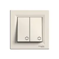 Девиаторен ключ Schneider Electric скрит монтаж с декоративна рамка  10 A, крем, сх. 8, Asfora