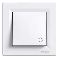 Девиаторен ключ Schneider Electric скрит монтаж с декоративна рамка  10 A, бял, сх. 6, Asfora