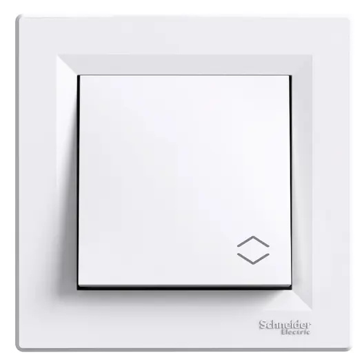 Девиаторен ключ Schneider Electric скрит монтаж с декоративна рамка  10 A, бял, сх. 6, Asfora