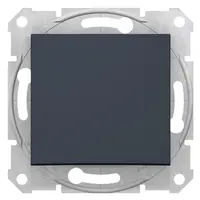 Девиаторен ключ Schneider Electric скрит монтаж с монтажна рамка  10 A, графит, сх. 6