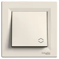 Девиаторен ключ Schneider Electric скрит монтаж с декоративна рамка  10 A, крем, сх. 6, Asfora