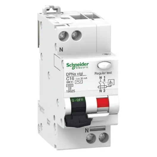 Дефектнотокова защита Schneider Electric с прекъсвач 1P+N  25 A, 30 mA, 6 kA, Acti 9 iDPN Vigi