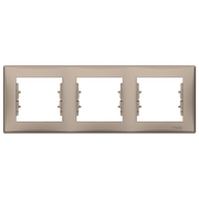 Декоративна рамка Schneider Electric за ключове и контакти три модула  титан, 227х80x7 мм, Sedna - product - 028 ELM3429