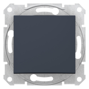 Ключ за стълбищно осветление Schneider Electric скрит монтаж с монтажна рамка  10 A, графит, Sedna - product - 028 ELM3514