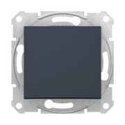 Електрически кръстат ключ Schneider Electric скрит монтаж с монтажна рамка  10 A, графит, сх. 7, Sedna - product - 028 ELM3530