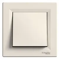 Електрически кръстат ключ Schneider Electric скрит монтаж с декоративна рамка  10 A, крем, сх. 7, Asfora