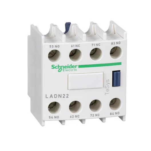 Блок Schneider Electric контактен спомагателен  2 NO+2 NC, 10 A, преден монтаж, TeSys D