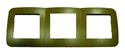 Декоративна рамка Makel за ключове и контакти три модула  тъмно дърво, 223х80.5x11.4 мм, Lillium Natural - product - 028 ELN4041