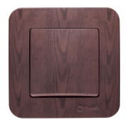 Електрически девиаторен ключ Makel скрит монтаж с декоративна рамка  10 A, тъмно дърво, сх. 6, Lillium Natural - product - 028 ELN 665