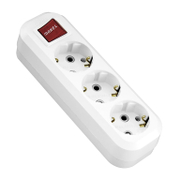 Разклонител електрически Makel без кабел с ключ  бял, 3 гнезда - product - 028 ELN2857