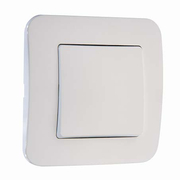 Електрически кръстат ключ Makel скрит монтаж с декоративна рамка  10 A, бял, сх. 7, Lillium Natural - product - 028 ELN3114