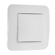 Електрически единичен ключ Makel скрит монтаж с декоративна рамка  10 A, бял, сх. 1, Lillium Natural - product - 028 ELN3131