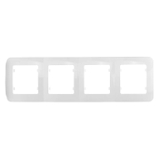 Декоративна рамка Makel за ключове и контакти четири модула  бяла, 294.5х80.5x11.4 мм, Lillium Natural - product - 028 ELN3144