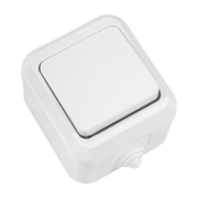 Електрически противовлажен ключ Makel открит монтаж  10 A, бял, сх. 1 - product - 028 ELN3147