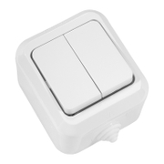 Електрически противовлажен ключ Makel открит монтаж  10 A, бял, сх. 5 - product - 028 ELN3149