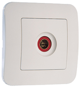 Розетка за кабелна TV Makel скрит монтаж с декоративна рамка  20 IP, бял, Lillium Natural - product - 028 ELN3141