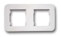 Декоративна рамка Makel за ключове и контакти два модула  бяла, 152х80.5 мм, Lillium Natural - product - 028 ELN3142
