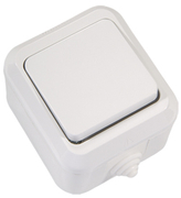 Електрически противовлажен ключ Makel открит монтаж  10 A, бял, сх. 6 - product - 028 ELN3150