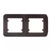 Декоративна рамка Makel за ключове и контакти два модула  тъмно дърво, 152х80.5 мм, Lillium Natural - product - 028 ELN3168