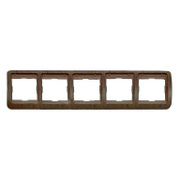 Декоративна рамка Makel за ключове и контакти пет модула  орех, 365.5х80.5x11.4 мм, Lillium Natural - product - 028 ELN3455