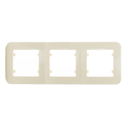 Декоративна рамка Makel за ключове и контакти три модула  крем, 223х80.5x11.4 мм, Lillium Natural - product - 028 ELN3495