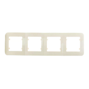 Декоративна рамка Makel за ключове и контакти четири модула  крем, 294.5х80.5x11.4 мм, Lillium Natural - product - 028 ELN3496