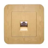 Розетка за телефон Makel за телефон единична скрит монтаж  20 IP, светло дърво, Lillium Natural