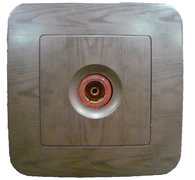 Розетка за кабелна TV Makel скрит монтаж с декоративна рамка  20 IP, тъмно дърво, Lillium Natural - product - 028 ELN3508